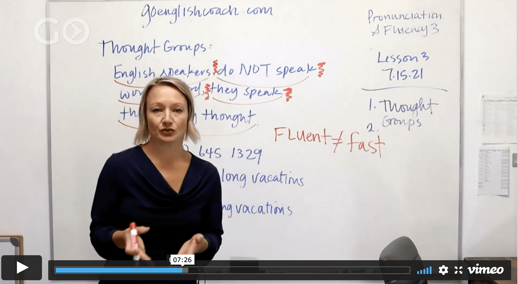 Pronunciation and Fluency 3: Thought Groups 7.15.21